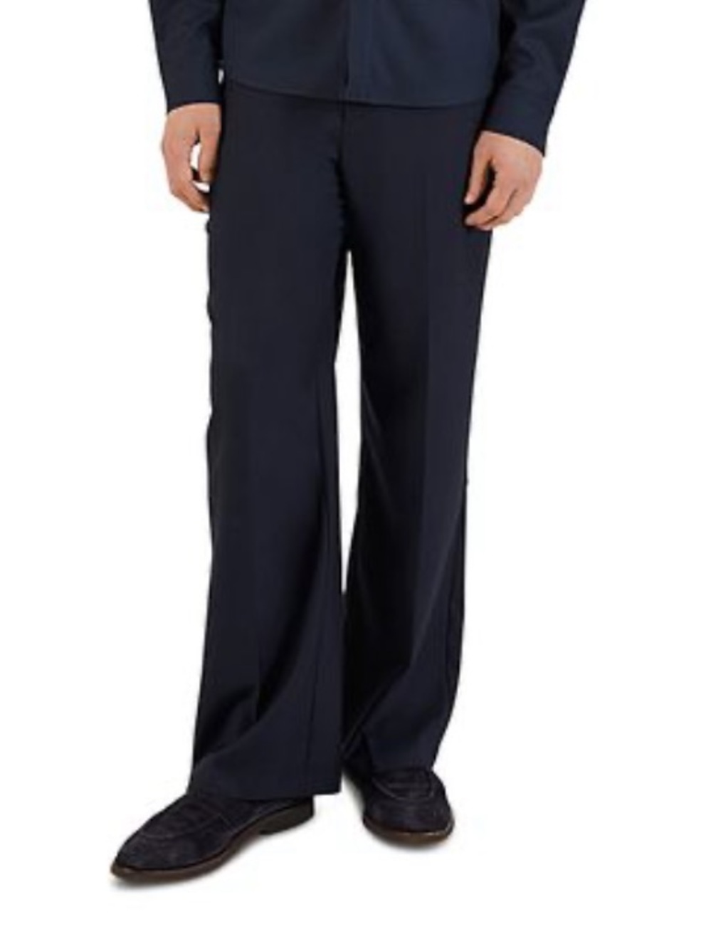 NWT Mens Krost Classic Navy Blue Regular Fit‎ Trousers Pants Large